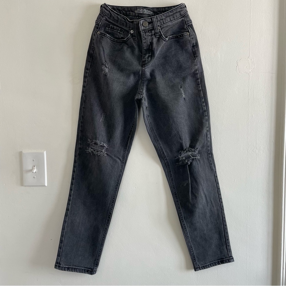 Target | Wild Fable | High Rise Mom Jean | Black & Distressed | Women's Size 00
